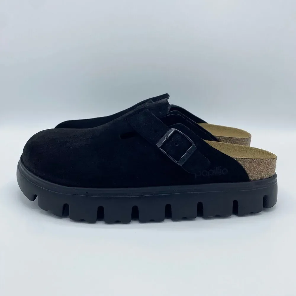 Papillio By Birkenstock Black Suede Boston Clog Size 40 / US 9 - 9.5 - Picture 8 of 13